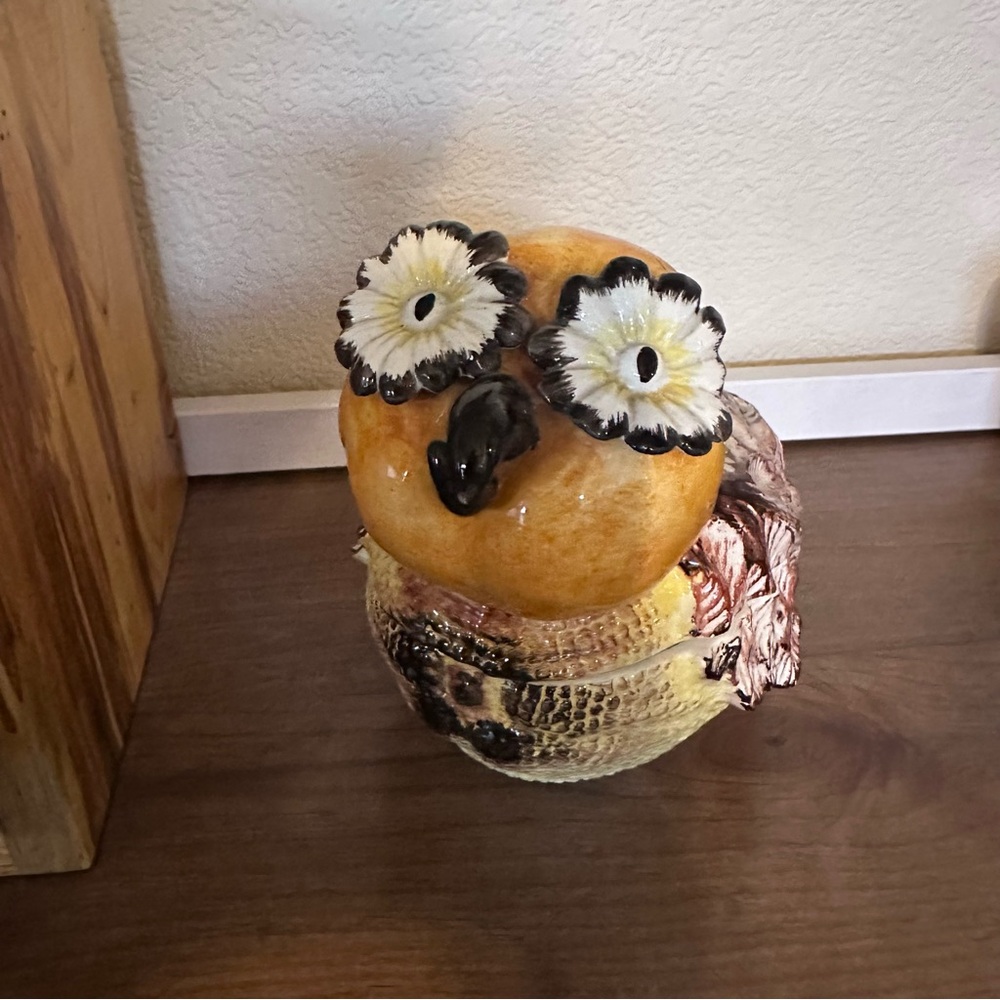 Bassano Vintage Italian Porcelain Owl Soup Tureen Bowl / Candy Dish - Picture 5 of 13